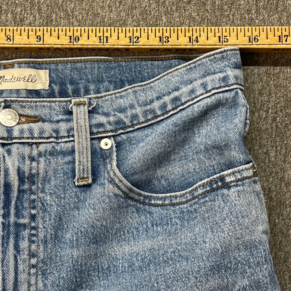 Madewell The Perfect Vintage Straight Jean Light Wash Distressed Size 30 cropped - Picture 5 of 11